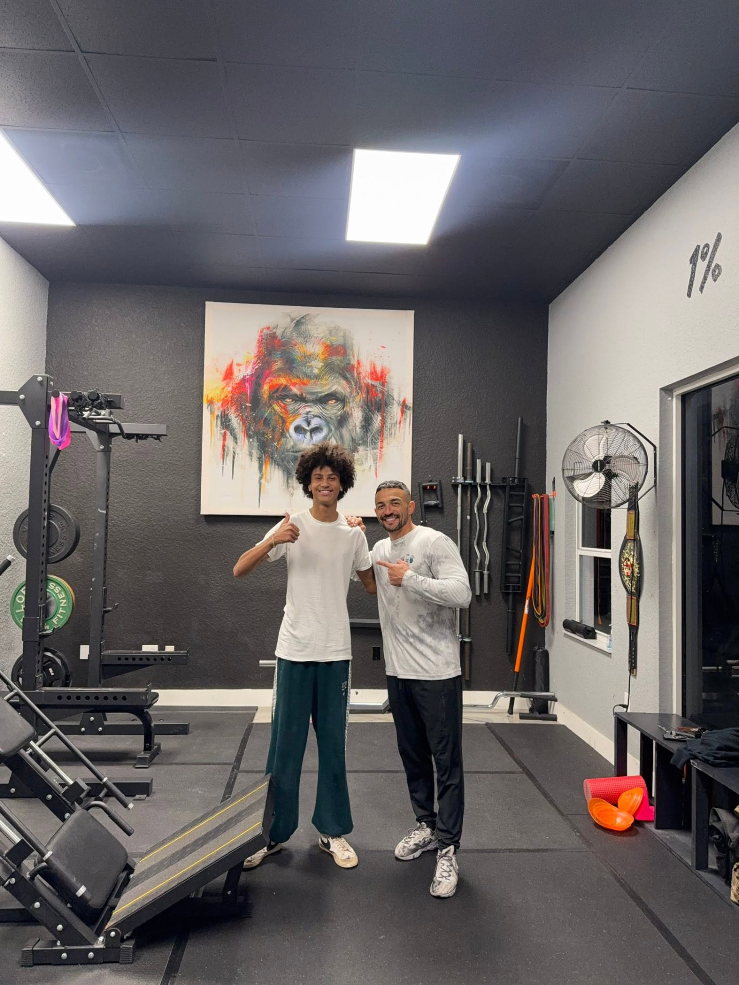 Young athlete finishing a night session in the DTF strength room